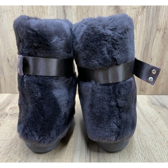 Jessica Simpson Women's Micro Suede Boot Bootie Slippers Fur Lining Brown Size 9 - Picture 7 of 16